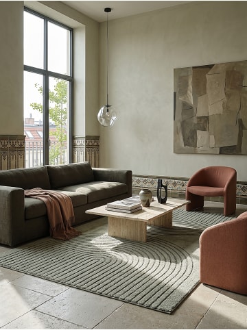 KADIMA DESIGN Teppich Kurzflor Geometrisch pflegeleicht Wohnzimmer Schlafzimmer Flur in Grün