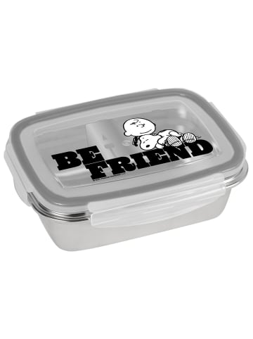 Geda Labels Brotdose Peanuts Be a Friend in Silber - 850 ml