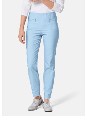 GOLDNER Schlupfhose LOUISA mit Steppnähten in hellblau