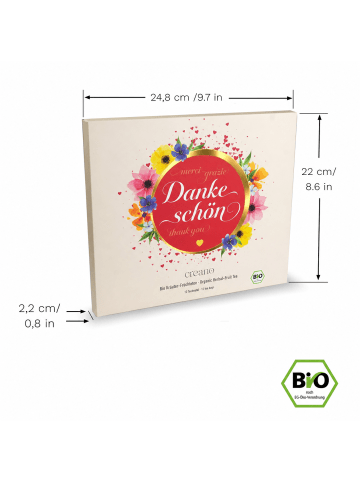 Creano Bio Kräutertee Geschenkset - Danke schön - 12x Bio-Teebeutel 24g