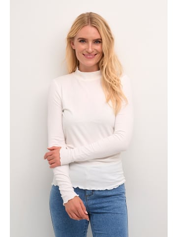 Kaffe Langarm-Shirt KAdrew Tight fit in Chalk