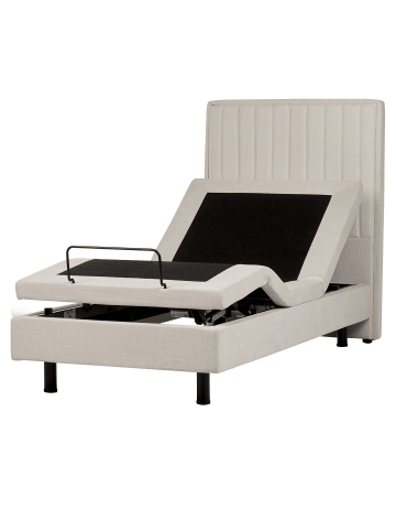 Beliani Einzelbett DUKE II in Beige - (W) 90 x (H) 120 x (L) 216 cm