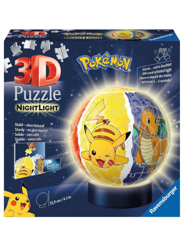 Ravensburger Konstruktionsspiel Puzzle 72 Teile Nachtlicht Pokémon 6-99 Jahre in bunt