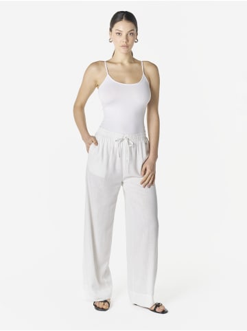 KOROSHI Damen-Leinen-Jogginghosen in weiß