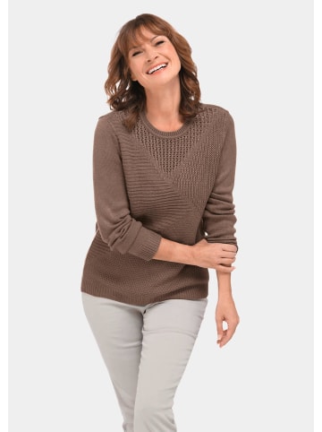 GOLDNER Pullover in taupe