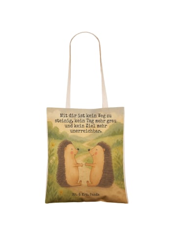 Mr. & Mrs. Panda Tasche Igel Liebe Design mit Spruch in Weiß