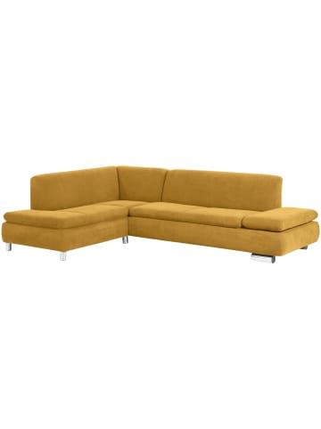others ECKSOFA mit Ottomane links Kaye Bezug Veloursstoff Metallfuß verchromt / mais