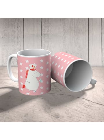 Mr. & Mrs. Panda Kindertasse Einhorn Krankenschwester ohne Spruch in Rot Pastell