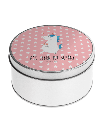 Mr. & Mrs. Panda Teedose Einhorn Spaziergang mit Spruch in Rot Pastell