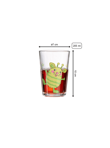Ritzenhoff & Breker 24-tlg. Kindergläser Monsterchen in Bunt – 205 ml in bunt