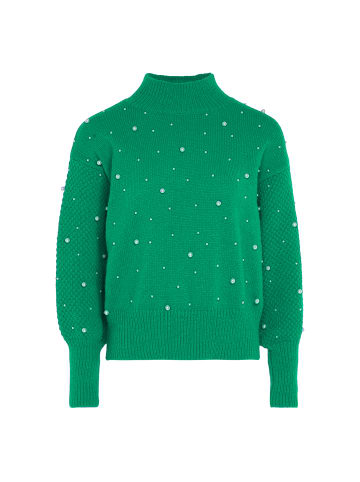 faina Damen Pullover Mit Perlen in GRÜN