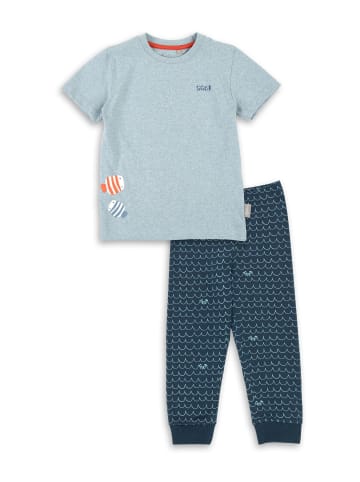 Sigikid Pyjama Nachtwäsche in grau/blau