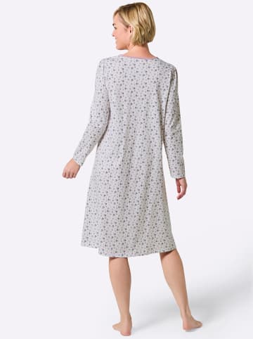 WITT WEIDEN Nachthemd in weiß-mauve-bedruckt