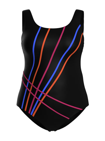 Ulla Popken Badeanzug in schwarz