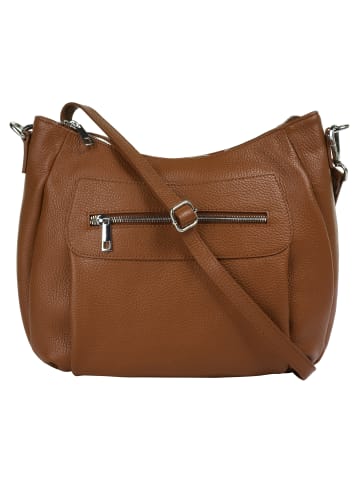 Samantha Look Umhängetasche echt Leder in cognac