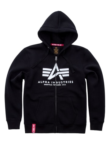 Alpha Industries Hoodie "Basic Zip Hoody" in Schwarz