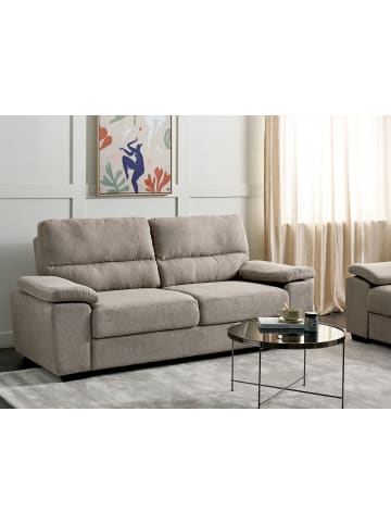 Beliani 3-Sitzer Sofa VOGAR in Braun/Schwarz - (W) 195 x (H) 90 x (L) 74 cm