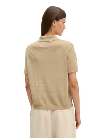 Marc O'Polo Strick-Poloshirt regular in Sandpaper