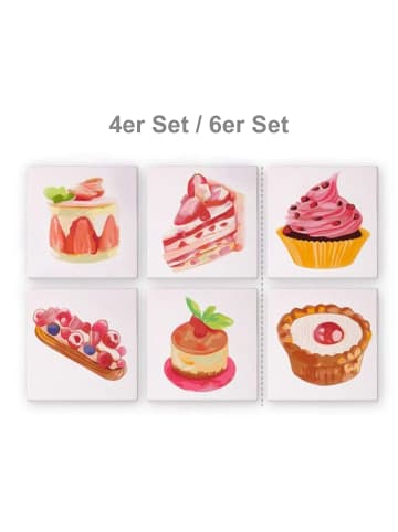 ARTNANAS Mini Malen nach Zahlen 4er/6er Set-"Dessert"