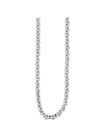Adeliás Unisex Halskette – Erbskette aus Edelstahl 55 cm in silber