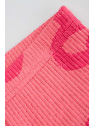 Coccodrillo Gerippte Leggings mit langem Bein in korallenrot