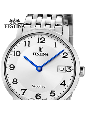 Festina Analog-Armbanduhr Festina Swiss Made silber klein (ca. 29,3mm)