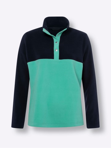 Sieh an! Fleeceshirt in marine-blaugrün