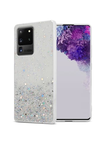cadorabo Hülle für Samsung Galaxy S20 ULTRA Glitter in Transparent mit Glitter