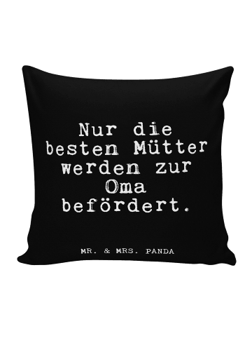 Mr. & Mrs. Panda Zierkissen Nur die besten Mütter... mit Spruch in Schwarz
