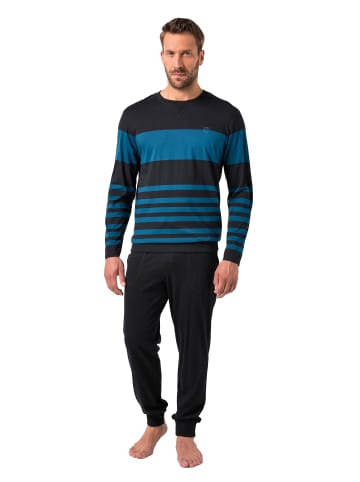 JP1880 Langer Schlafanzug in blaugrün