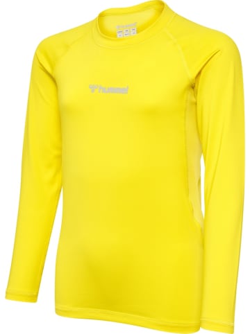 Hummel Kinder Sportshirt "Hmlbl Performance Tee L/S Kids" in Gelb