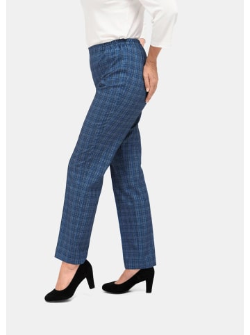 GOLDNER Kurzgröße:  Karoschlupfhose Re-fresh Karoschlupfhose in blau