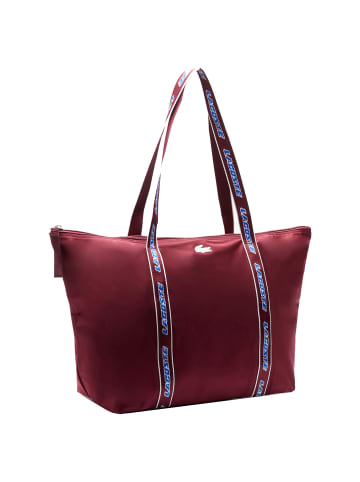 Lacoste Izzie - Shopper mit Color-Block-Tragegriff 35 cm in cranberry