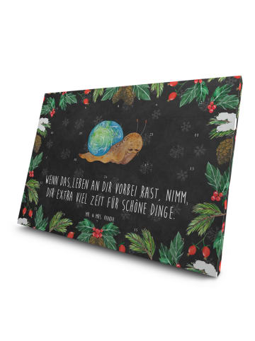 Mr. & Mrs. Panda Advents-Teekalender Schnecke Sir mit Spruch in Kreidetafel