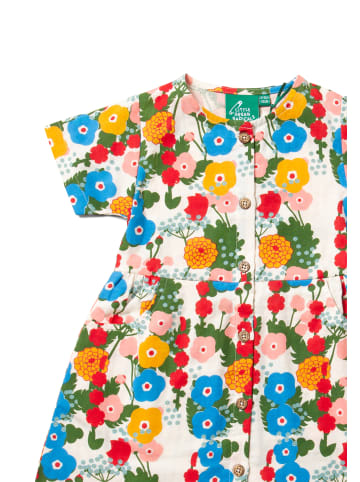 Little Green Radicals Kurzärmeliges Kleid mit Knopfleiste in Bunt
