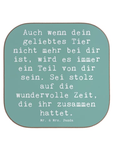 Mr. & Mrs. Panda Getränke-Untersetzer Spruch Trauerbewältigung n... in Meeresbrise