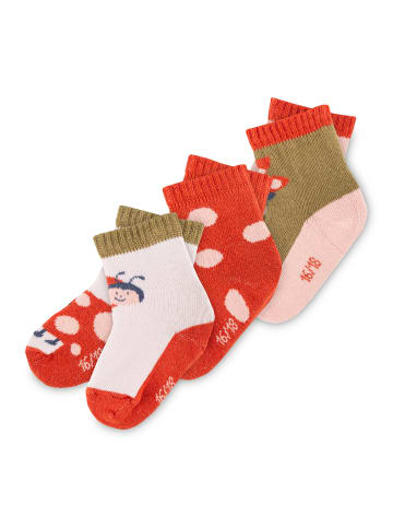 Sigikid Socken-Set 3er happy ladybug in Rot/Rosa/Grün