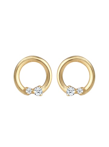 Elli DIAMONDS  Ohrringe 585 Gelbgold Kreis in Gold