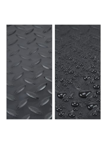 relaxdays 10x Schuhabtropfschale in Schwarz - (B)75 x (H)3 x (T)38 cm