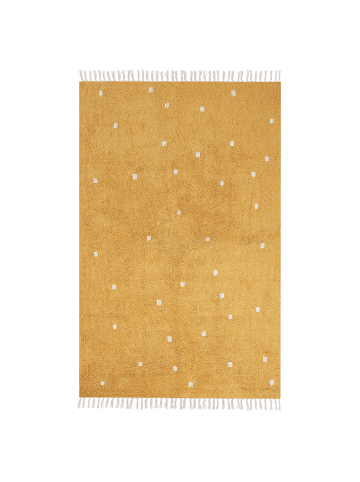 Beliani Kurzflor ASTAF in Gelb - (W) 140 x (L) 200 cm