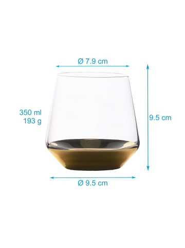 Intirilife Trinkglas Set Wasser Saft Glas Kristallglas Becher in 2x 350 ml Transparent