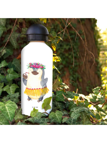 Mr. & Mrs. Panda Outdoor Trinkflasche Pinguin Kokosnuss ohne Spruch in Weiß