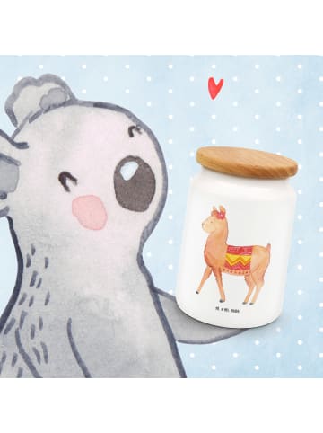 Mr. & Mrs. Panda Dose Alpaka Stolz ohne Spruch in Weiß