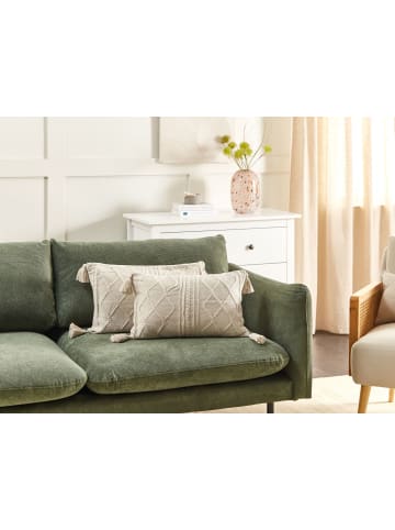 Beliani 2er-Set Dekokissen CAESIA in Beige