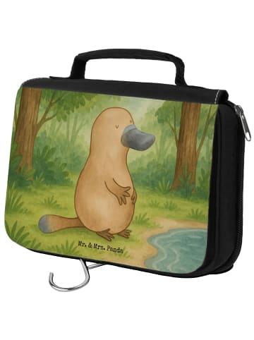 Mr. & Mrs. Panda beautycase Schnabeltier Mut Design ohne Spruch in Weiß