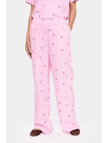 SAINT TROPEZ Casual Hose JalineSZ Lockere Passform in Bonbon Flame Hearts