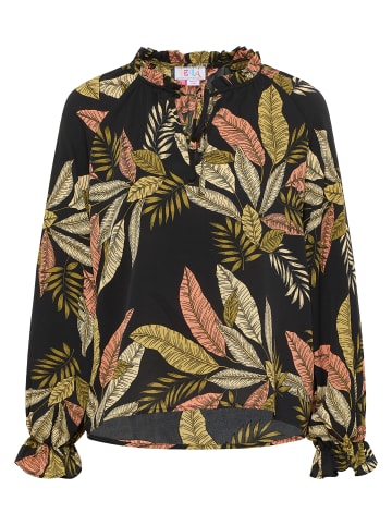 IZIA Damen Blusenshirt in Schwarz Mehrfarbig