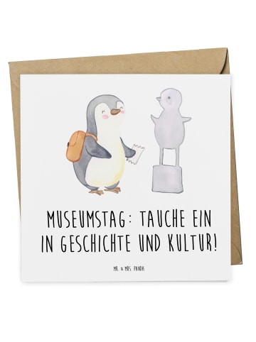 Mr. & Mrs. Panda Geschenkgutschein Museumstag Erlebnis mit Spruch in Weiß