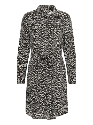 ICHI Kleid IHVERA Loose fit in Black Ikat aop