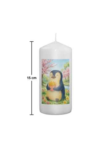 Mr. & Mrs. Panda Kerze Pinguin Frühling Pommes Design ohne Spruch in Weiß